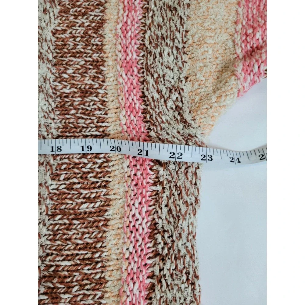 J. Jill Easy Dolman Multi-Colored Striped Open Front Cardigan Size Large - Picture 5 of 9